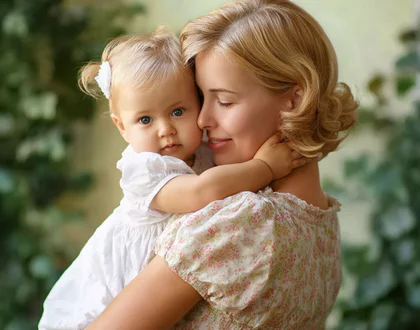 мама с дочкой