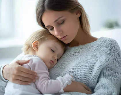 мама спит с малышом