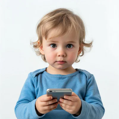 малыш с телефоном