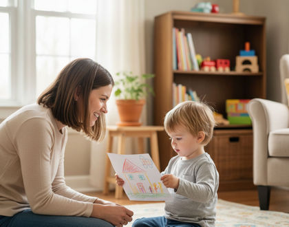 мама хвалит ребенка