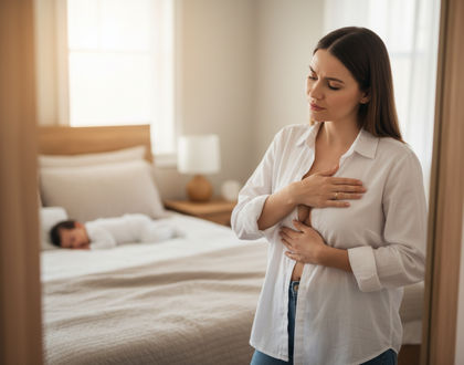 мама перед зеркалом