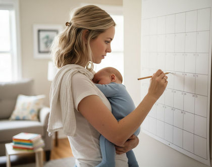 мама отмечает в календаре