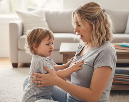 ребенок просит грудь у мамы